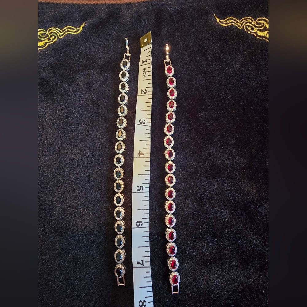 🆕️💎PINK ZIRCON OVAL TENNIS BRACELET - GOLD TONE💎 - Picture 10 of 10